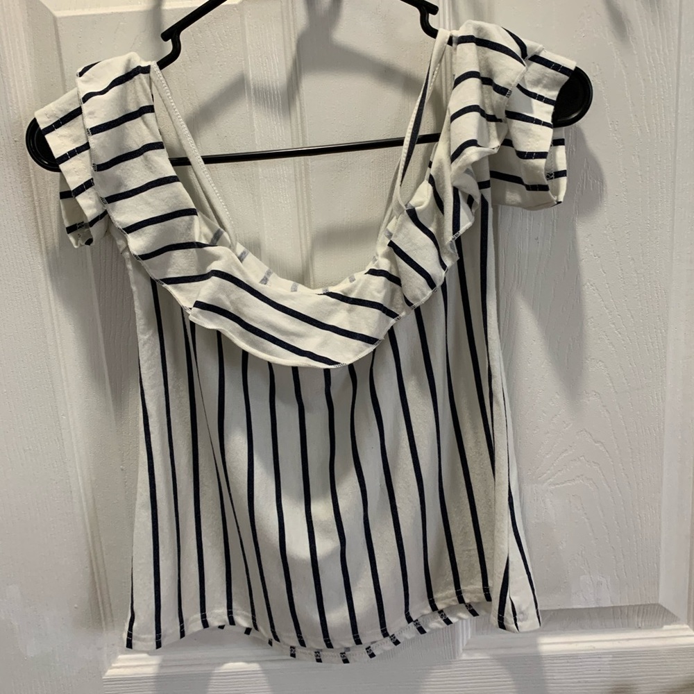 off the shoulder striped top